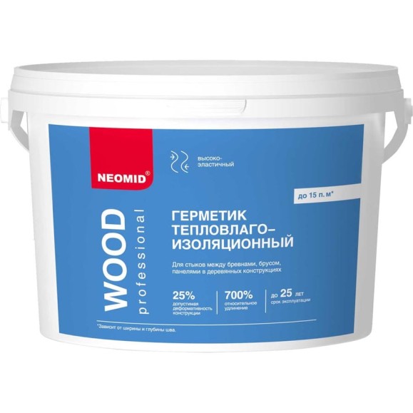 Строительный герметик NEOMID Professional 3 кг, ведро, белый Н -ГермPROFF-3/белый Строительный герметик NEOMID Professional 3 кг, ведро, белый Н -ГермPROFF-3/белый