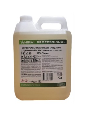 Универсальный моющий концентрат с содержанием ЧАС HIRVI MS Clean концентрат 1:10 1:100 5л 382а283