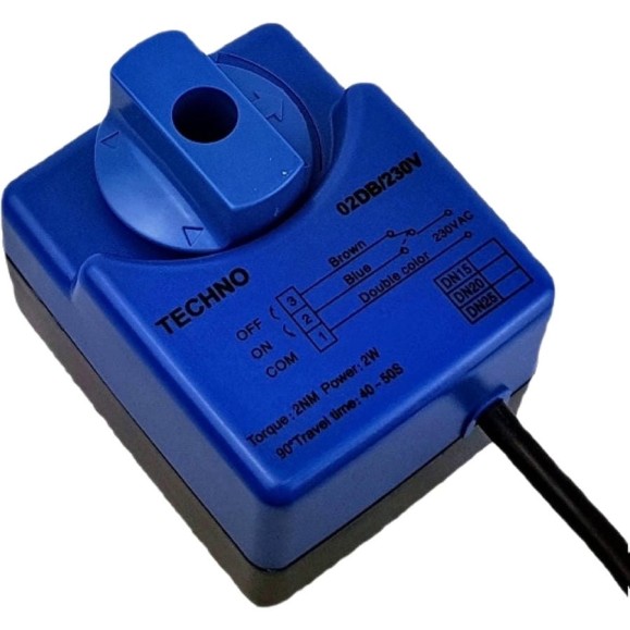 Электропривод для шарового крана TECHNO 02DB/230V (DN15,DN20,DN25) 02Nm, ON/OFF, 230В 600220 Электропривод для шарового крана TECHNO 02DB/230V (DN15,DN20,DN25) 02Nm, ON/OFF, 230В 600220