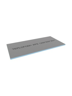 Теплоизоляционная панель Teplofom+ 1250x600x20 мм, односторонний слой, упаковка 4 шт. 4/20/1