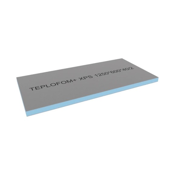 Теплоизоляционная панель Teplofom+ 1250x600x20 мм, двухсторонний слой, упаковка 4 шт. 4/20/2