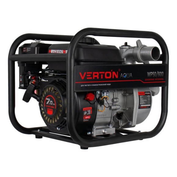 Мотопомпа VERTON WP 50/600 7л.с/212см3, 50мм/2", 600л/мин, 36м3/ч, h8м/26, d8мм 01.17548.17552 Мотопомпа VERTON WP 50/600 7л.с/212см3, 50мм/2", 600л/мин, 36м3/ч, h8м/26, d8мм 01.17548.17552