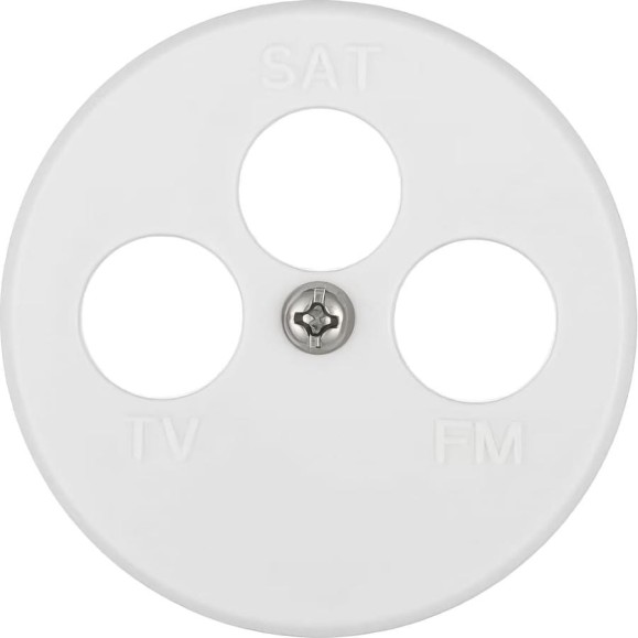 Накладка для розетки TV+FM+SAT LK Studio, 3 отверстия, белый, LK Vintage 885404-1 Накладка для розетки TV+FM+SAT LK Studio, 3 отверстия, белый, LK Vintage 885404-1