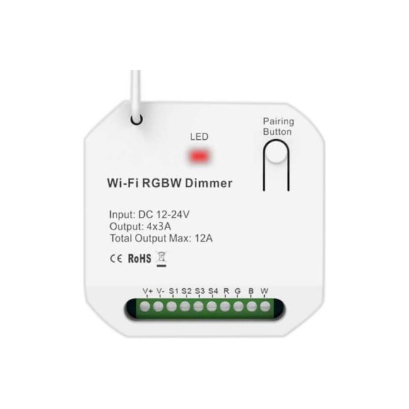 Реле RGBW диммер GRITT Core 2.0 в подрозетник 433 + WiFi 32108 Реле RGBW диммер GRITT Core 2.0 в подрозетник 433 + WiFi 32108