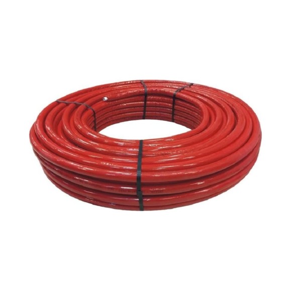 Труба металлопластиковая Imperial 20x2, Pert/Al/Pert, бухта 50 м, с красным уплотнителем 6 мм 771.20
