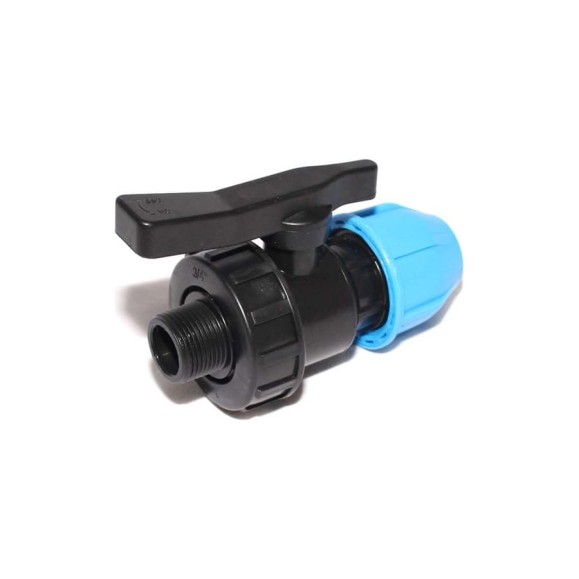 Шаровый кран компрессионный СВК ПНД нар. резьба 32x1 Н0000017818 Шаровый кран компрессионный СВК ПНД нар. резьба 32x1 Н0000017818