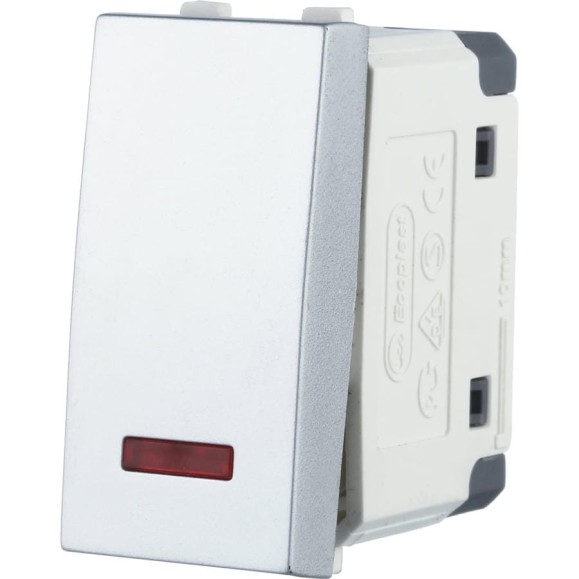 1-клавишный переключатель LK Studio с двух мест, с индикатором 45x22.5 (сх.6L) 16 A. 250 B, серебро, 850403-1 1-клавишный переключатель LK Studio с двух мест, с индикатором 45x22.5 (сх.6L) 16 A. 250 B, серебро, 850403-1