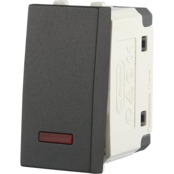 1-клавишный переключатель LK Studio с двух мест, с индикатором 45x22.5 (сх.6L) 16 A. 250 B, черный бархат, 850408-1 1-клавишный переключатель LK Studio с двух мест, с индикатором 45x22.5 (сх.6L) 16 A. 250 B, черный бархат, 850408-1