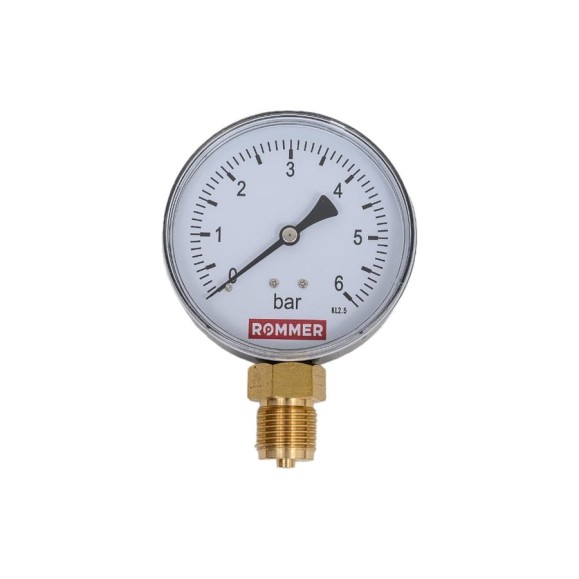 Манометр ROMMER радиальный корпус dn 80 мм 1/2" , 0...6 бар, кл.2.5 rim-0010-800615 RG00929SFN3V7H Манометр ROMMER радиальный корпус dn 80 мм 1/2" , 0...6 бар, кл.2.5 rim-0010-800615 RG00929SFN3V7H