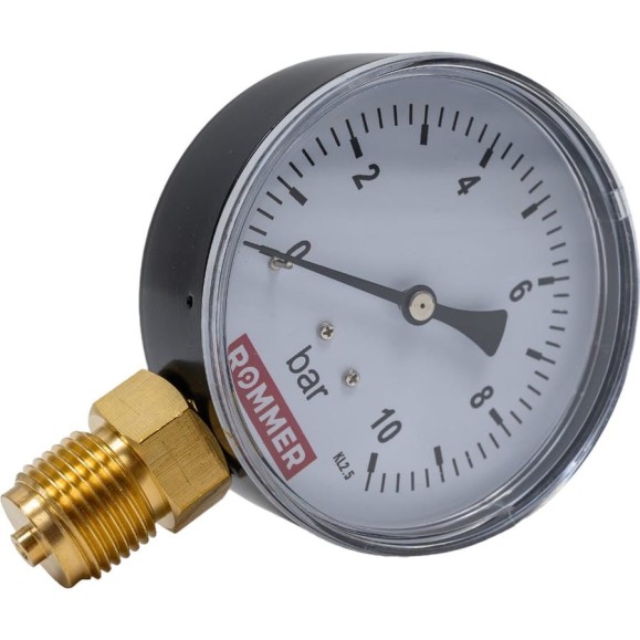 Манометр ROMMER радиальный корпус dn 80 мм 1/2", 0...10 бар, кл.2.5 rim-0010-801015 RG00929SFN4ONL Манометр ROMMER радиальный корпус dn 80 мм 1/2", 0...10 бар, кл.2.5 rim-0010-801015 RG00929SFN4ONL