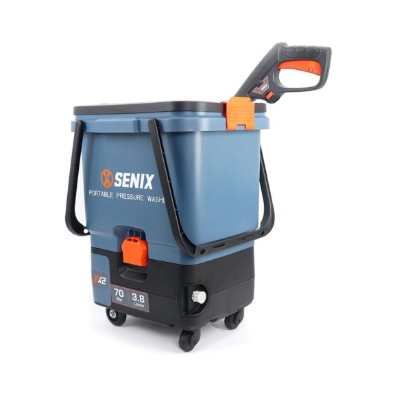 Мойка высокого давления аккумуляторная SENIX 2X2 40V, 105 Бар, 2 АКБ 4Ач, ЗУ HPWX2-M2-EU Мойка высокого давления аккумуляторная SENIX 2X2 40V, 105 Бар, 2 АКБ 4Ач, ЗУ HPWX2-M2-EU