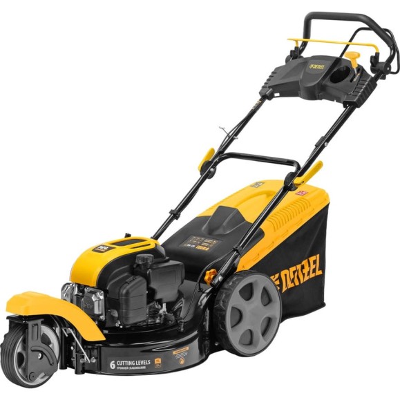 Бензиновая газонокосилка Denzel GLT-460SP-T, Trike 150 см3, 46 см, привод, панель, 60л 58810