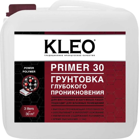 Грунтовка глубокого проникновения KLEO PRIMER 30, 3 кг 085 PRIMER 30