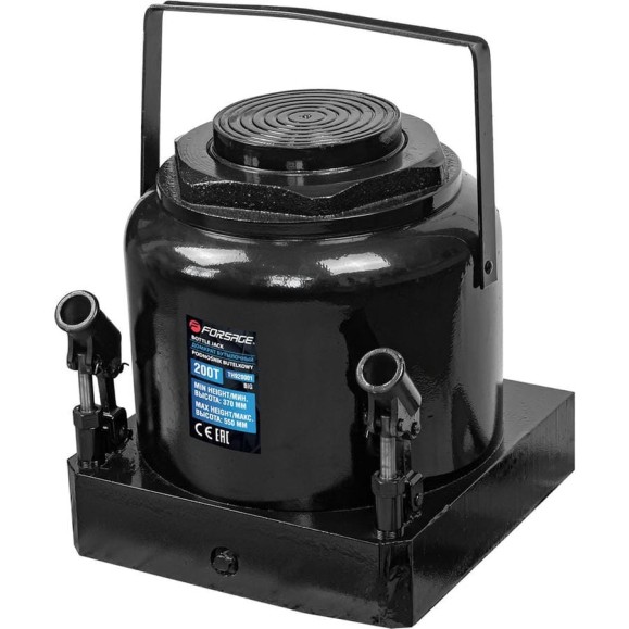 Бутылочный домкрат Forsage 200 т, h min-370 мм, h max-550 мм F-TH920001 BIG/из 2-х частей/(57206) Бутылочный домкрат Forsage 200 т, h min-370 мм, h max-550 мм F-TH920001 BIG/из 2-х частей/(57206)