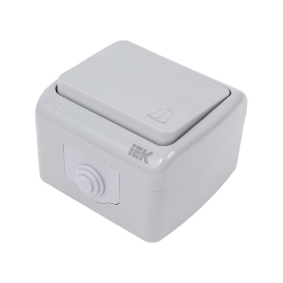 Кнопочный выключатель IEK ВС-20-1-3-A, открытой установки, 10А, IP54, AQUATIC EVA14-K03-10-54