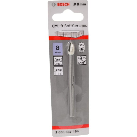 Сверло для стекла, кафеля (8x80 мм; ц/хв; острие конус) Bosch 2608587164 Сверло для стекла, кафеля (8x80 мм; ц/хв; острие конус) Bosch 2608587164