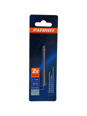 Сверло по керамике (3х60 мм) EDGE by PATRIOT 815010060