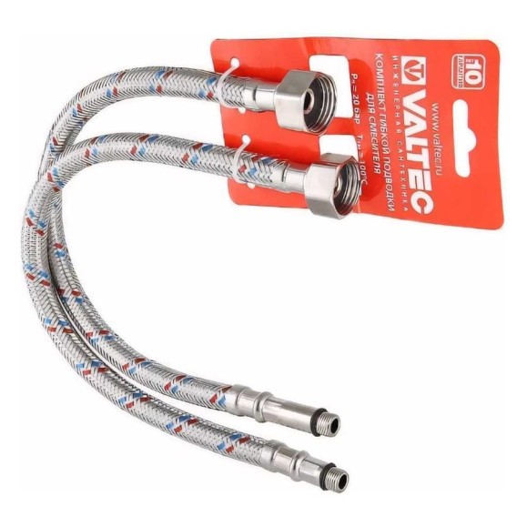 Комплект г/п для смесителя VALTEC М10х18+М10х35 - G1/2 100см VTf.005.IS.0410100 Комплект г/п для смесителя VALTEC М10х18+М10х35 - G1/2 100см VTf.005.IS.0410100