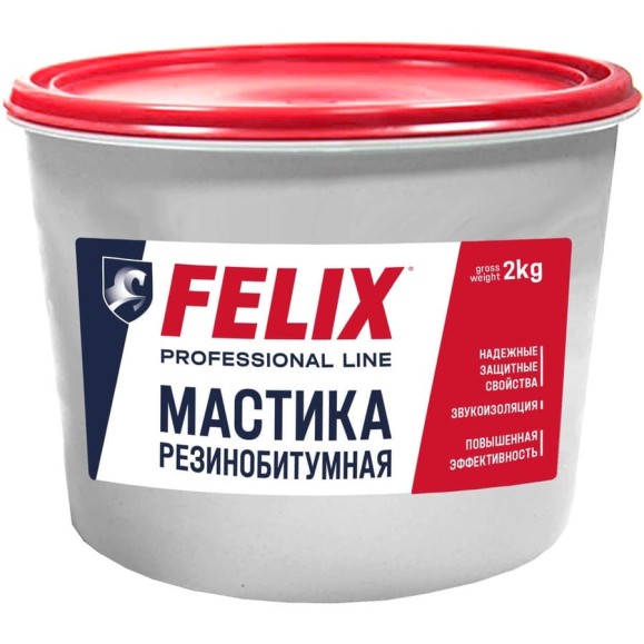 Резино-битумная мастика FELIX 2 кг 411040081 Резино-битумная мастика FELIX 2 кг 411040081