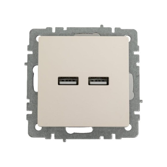 Розетка USB IEK Brite a+a 5в 3,1а рю10-1-брж жемчуг BR-U21-D31-K36 Розетка USB IEK Brite a+a 5в 3,1а рю10-1-брж жемчуг BR-U21-D31-K36