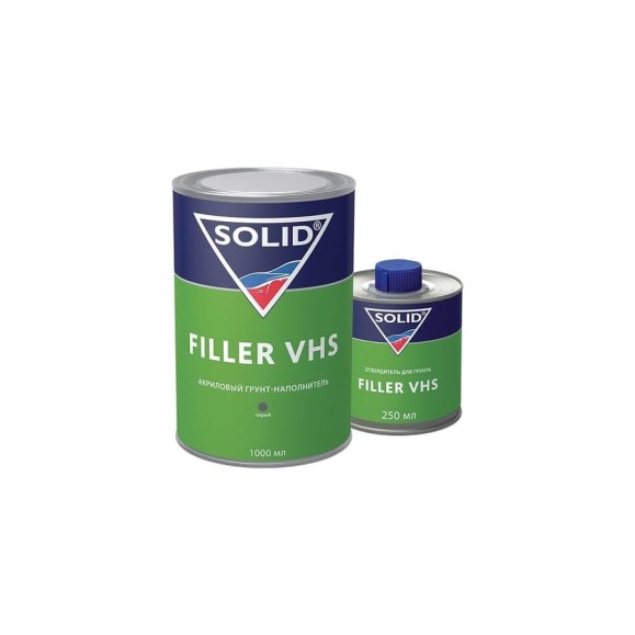 Грунт-наполнитель SOLID FILLER VHS LOW VOC (1000+250 мл) 4:1 (комплект), цвет: серый 332.1503 Грунт-наполнитель SOLID FILLER VHS LOW VOC (1000+250 мл) 4:1 (комплект), цвет: серый 332.1503