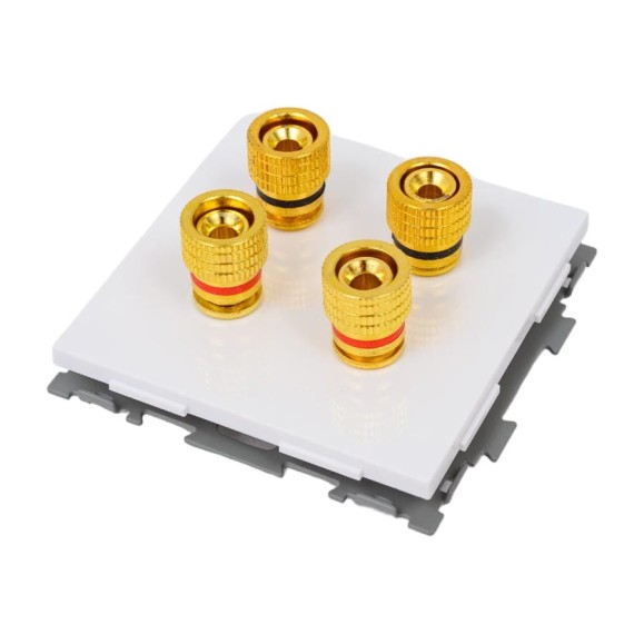 Аудио розетка CGSS Hi-End белая Практика PL-W201A-WCG