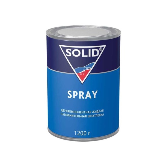 Двухкомпонентная жидкая наполнительная шпатлевка SOLID SPRAY (фасовка 1200 гр.) 319.1200 Двухкомпонентная жидкая наполнительная шпатлевка SOLID SPRAY (фасовка 1200 гр.) 319.1200