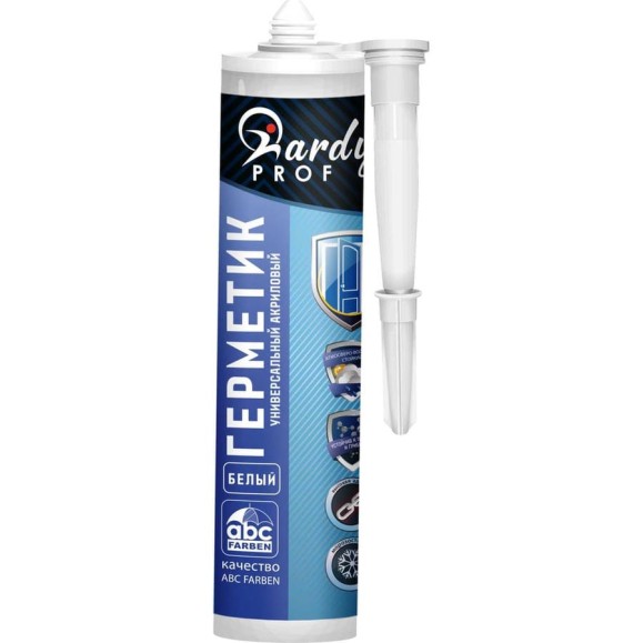 Герметик акриловый белый окрашиваемый ABC FARBEN (260 мл) ТМ HARD 4100020080 Герметик акриловый белый окрашиваемый ABC FARBEN (260 мл) ТМ HARD 4100020080
