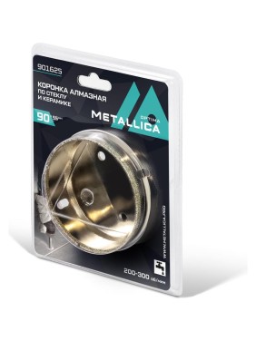 Коронка алмазная 90x55 мм, #80, по стеклу и плитке METALLICA Optima 901625