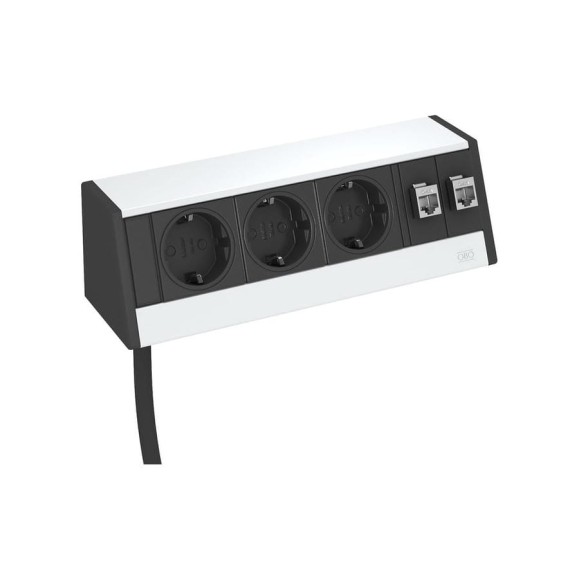 Настольный бокс OBO Bettermann DB укомплектованный (3 розетки Schuko 2К+З черного цвета,2 розетки RJ45 категория 6 экранированные,с сетевым кабелем 3м) 6116945 Настольный бокс OBO Bettermann DB укомплектованный (3 розетки Schuko 2К+З черного цвета,2 розетки RJ45 категория 6 экранированные,с сетевым кабелем 3м) 6116945