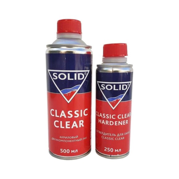 Лак SOLID CLASSIC CLEAR (500+250 мл) 2K (в комплекте с отвердителем) 325.5250 Лак SOLID CLASSIC CLEAR (500+250 мл) 2K (в комплекте с отвердителем) 325.5250