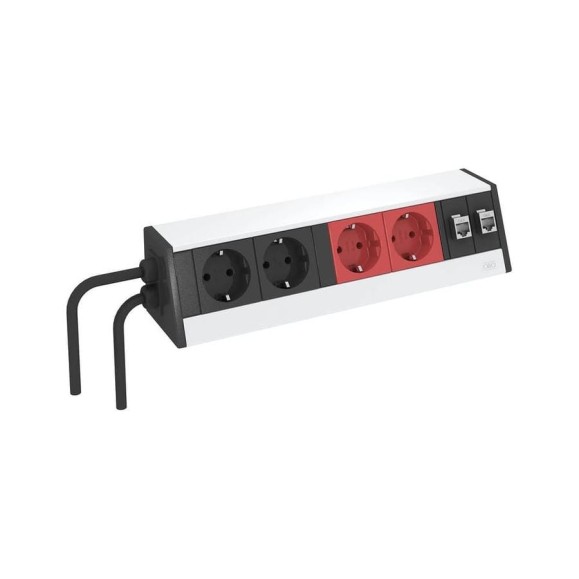 Настольный бокс OBO Bettermann укомплектованный DB, 4 розетки 220В Schuko, 2 разъема RJ45 категория 6 экранированные, алюминий, серебристый 6116918 Настольный бокс OBO Bettermann укомплектованный DB, 4 розетки 220В Schuko, 2 разъема RJ45 категория 6 экранированные, алюминий, серебристый 6116918