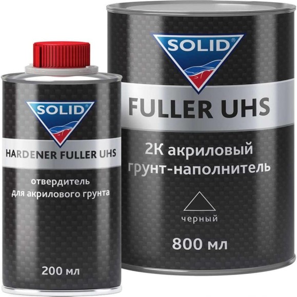 Акриловый грунт SOLID PROF FULLER UHS BLACK (800 + 200 мл) цвет: черный (в комплекте с отвердителем) 532.0804 Акриловый грунт SOLID PROF FULLER UHS BLACK (800 + 200 мл) цвет: черный (в комплекте с отвердителем) 532.0804