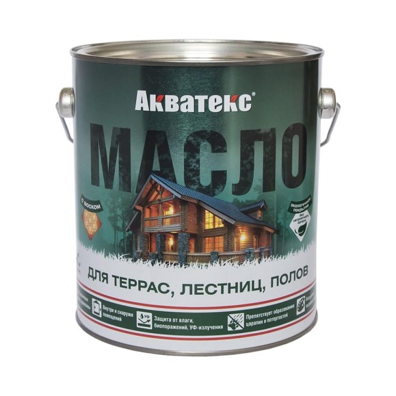 Масло для террас лестниц полов Акватекс 2.5 л 205704 Масло для террас лестниц полов Акватекс 2.5 л 205704