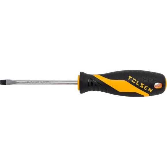 Шлицевая отвертка TOLSEN GRIPro Slotted 6.5 мм, 100 мм 20144 Шлицевая отвертка TOLSEN GRIPro Slotted 6.5 мм, 100 мм 20144