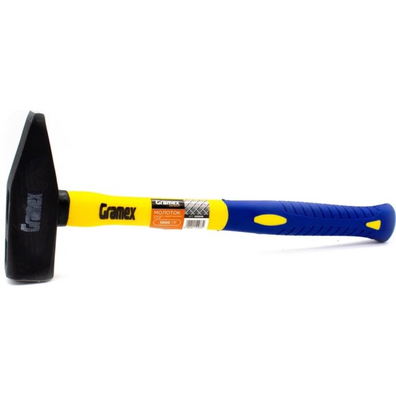 Молоток Gramex 1000гр. с фиберглассовой ручкой кованый (6/24) 005948 Молоток Gramex 1000гр. с фиберглассовой ручкой кованый (6/24) 005948