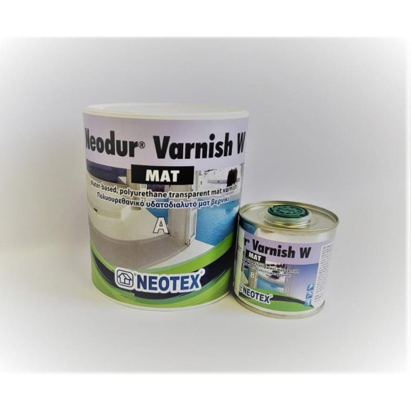 Полиуретановый УФ стойкий прозрачный матовый лак NEOTEX Neodur Varnish W Mat А+В 0,8кг 12570100 12570800 Полиуретановый УФ стойкий прозрачный матовый лак NEOTEX Neodur Varnish W Mat А+В 0,8кг 12570100 12570800