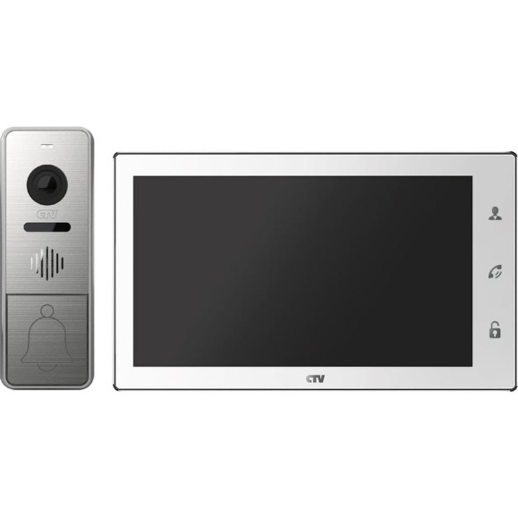 Комплект видеодомофона (вызывная панель -D4005 и монитор -M4706AHD) CTV -DP4706AHD W, поддержка формата Full HD, монитор с экраном 7" белый 10-0000344 Комплект видеодомофона (вызывная панель -D4005 и монитор -M4706AHD) CTV -DP4706AHD W, поддержка формата Full HD, монитор с экраном 7" белый 10-0000344