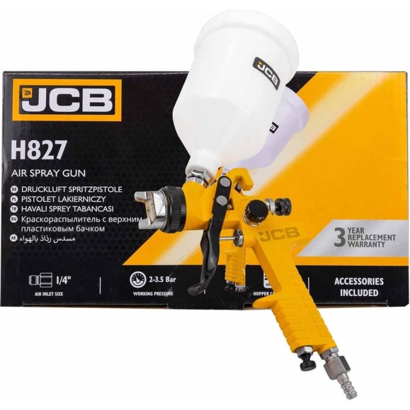 Краскораспылитель JCB с верхним пластиковым бачком 600мл JCB-H-827-2V(59973) Краскораспылитель JCB с верхним пластиковым бачком 600мл JCB-H-827-2V(59973)