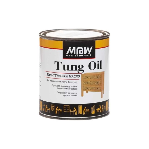 Тунговое масло Men at Work TUNG OIL 0,75 л v80084 Тунговое масло Men at Work TUNG OIL 0,75 л v80084