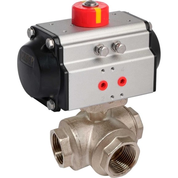 Кран шаровой Архимед L-порт, ENOLGAS BALL-O-MATIC, с пневмоприводом AE1071L-032.SR Кран шаровой Архимед L-порт, ENOLGAS BALL-O-MATIC, с пневмоприводом AE1071L-032.SR