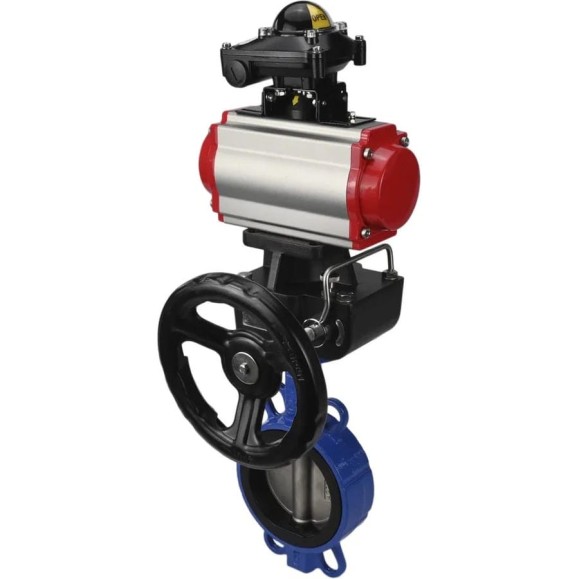 Затвор DN.ru GGG50-GGG40-EPDM Ду250 Ру16 с пневмоприводом, БКВ, дублером D050-08245 Затвор DN.ru GGG50-GGG40-EPDM Ду250 Ру16 с пневмоприводом, БКВ, дублером D050-08245