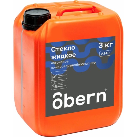 Жидкое стекло Obern 3 кг 19041 Жидкое стекло Obern 3 кг 19041
