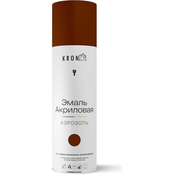 Эмаль акриловая Kronbuild RAL 8012 коричневая, глянец, 520 мл SP8012G Эмаль акриловая Kronbuild RAL 8012 коричневая, глянец, 520 мл SP8012G