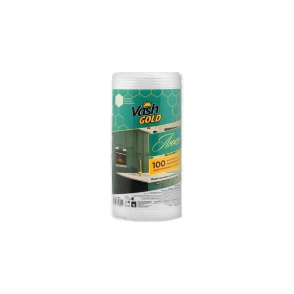 Многоразовая салфетка для уборки VASH GOLD ЛЮКС 100 листов в рулоне, 1/15 VG 308922 Многоразовая салфетка для уборки VASH GOLD ЛЮКС 100 листов в рулоне, 1/15 VG 308922