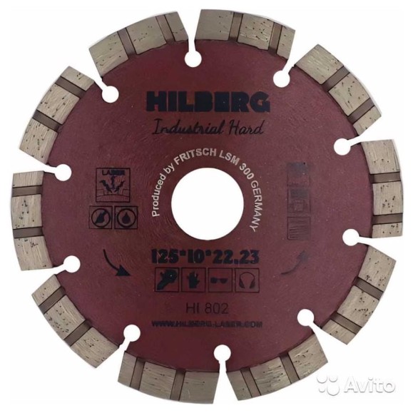 Диск алмазный отрезной Industrial Hard (125х22.23 мм) Hilberg HI802 Диск алмазный отрезной Industrial Hard (125х22.23 мм) Hilberg HI802
