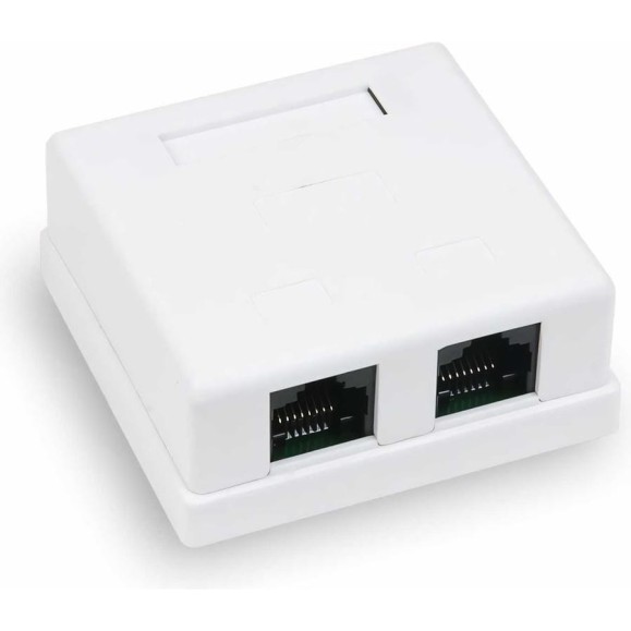 Компьютерная розетка REXANT -2RJ-45 CAT5e 03-0151 Компьютерная розетка REXANT -2RJ-45 CAT5e 03-0151