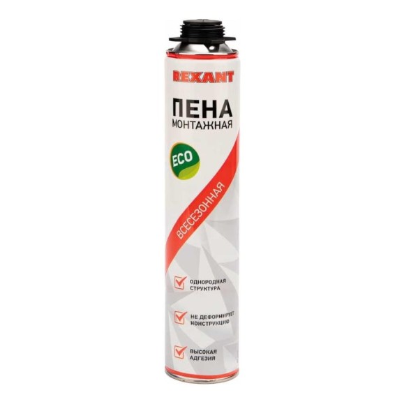 Монтажная пена для пистолета REXANT всесезонная 40 л eco 89-0903 Монтажная пена для пистолета REXANT всесезонная 40 л eco 89-0903