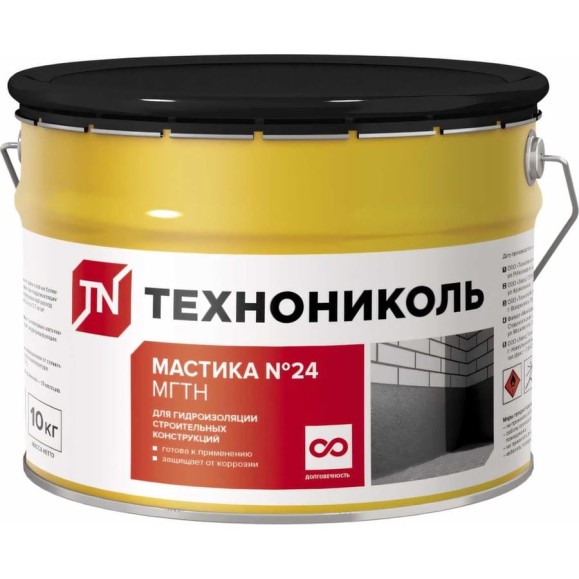 Гидроизоляционная мастика Технониколь №24 МГТН, ведро 10 кг ЦБ769349 Гидроизоляционная мастика Технониколь №24 МГТН, ведро 10 кг ЦБ769349