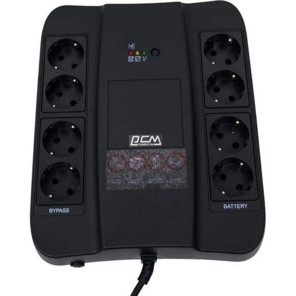 Источник бесперебойного питания Powercom Back-UPS SPIDER, OffLine, 850VA / 510W, Tower, Schuko SPD-850N Источник бесперебойного питания Powercom Back-UPS SPIDER, OffLine, 850VA / 510W, Tower, Schuko SPD-850N